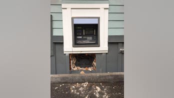 Thieves using blowtorch set ATM cash on fire, police say