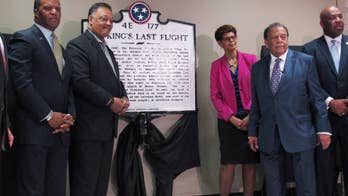 Historical marker dedicated to MLK at Memphis airport