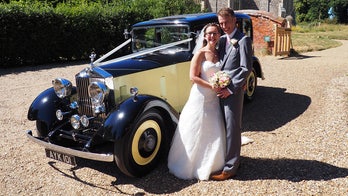 Bride rides to wedding in rented Rolls-Royce once owned by long-lost uncle