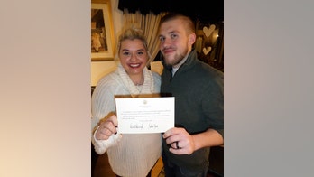 Newlyweds receive surprise congratulations from Trump, first lady