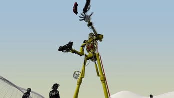 Ex-NASA scientist designs giant, car-juggling robot