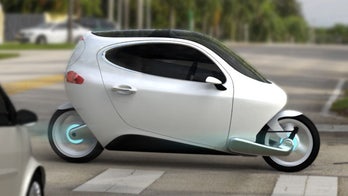 Futuristic motorcycle won't fall down