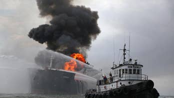 Fuel tanker continues to burn off Mexico's Gulf coast