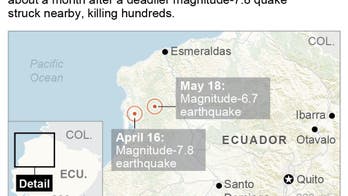 6.7-magnitude earthquake reported in Ecuador