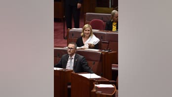 Australian senator Larissa Waters becomes first woman to breast-feed in parliament