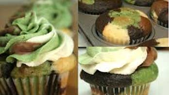Camouflage Cupcakes