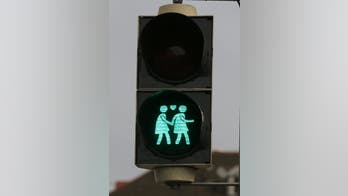 Vienna pedestrian traffic lights go red and green, gay and straight, to back tolerance