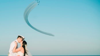Blue Angels flyover captured in Florida couple’s wedding photos