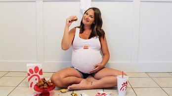 Pregnant woman's Chick-fil-A cravings captured in maternity photo shoot