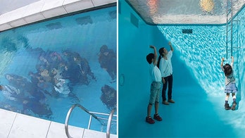 This fake swimming pool messes with your mind
