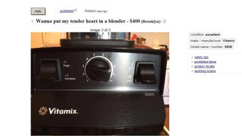 Her ex sent her a blender, and hilarious Craigslist ad resulted