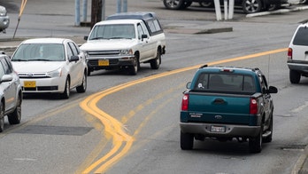 Crooked highway stripes irritating Alaska drivers