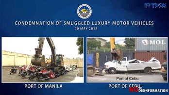 Philippine government crushes over 100 illegally-imported motorcycles