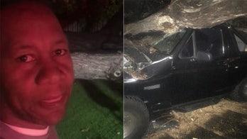 Comedian Mark Curry's 1995 Ford Bronco got busted by a tree