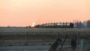 3 tank cars remain in Iowa creek after fiery derailment