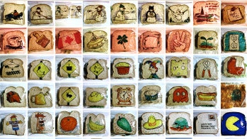Dad gets imaginative with kids' sandwich bags