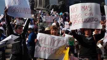 Mexicans march against gas price hike, little looting