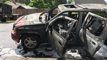 Roman candle fight torches car driven by 14-year-old boy