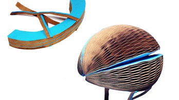 Foldable bike helmet offers recyclable protection