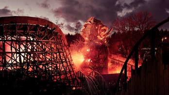New Wicker Man wooden roller coaster bursts into flames mid-ride