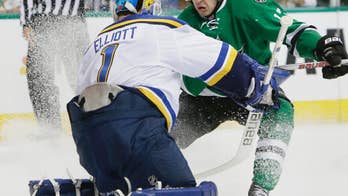 Faksa has goal and assist, Stars beat Blues 2-1 in Game 1