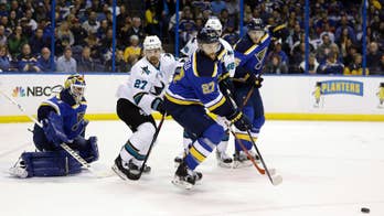 Sharks' Burns scores 2 power-play goals, Jones gets shutout