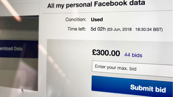 Facebook user auctions personal data on eBay for 99 cents and bids soar: 'Sell it to advertisers or whatever'