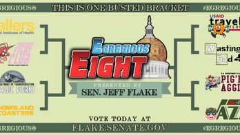 Sen. Flake's annual #Egregious8 tournament of waste tips off
