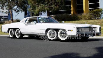 Eight-wheeled Cadillac Eldorado with hot tub, barbecue up for auction