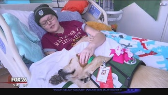 Hospital's four-legged employee helping to lift patients' spirits