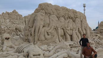 Artists create mind-blowing sculptures with little more than sand and water