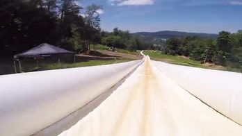 World’s longest inflatable waterslide makes US debut