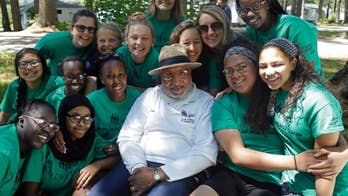 Camp focused on Middle East peace shifts aim to divided US