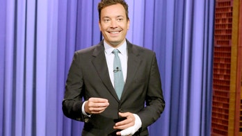 Jimmy Fallon getting a ride at Universal Studios in Orlando