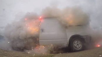 See what happens if a load of fireworks goes off in your van