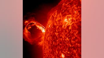 Giant solar wave erupts from the sun