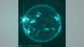 Colossal solar flare, strongest of 2013, shoots from sun