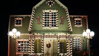 Artist Turns Parents' Home Into Outrageous Gingerbread House