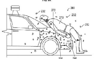 Google patents sticky hoods to stick pedestrians to self-driving cars