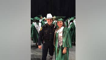 Texas sheriff's deputies escort teen to graduation in place of fallen father