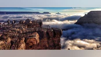 Rare weather event fills Grand Canyon with fog