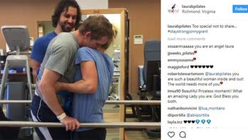 Navy SEAL embraces wife for first time since tragic accident