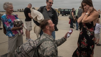National Guard sergeant pops the question after returning home from Middle East