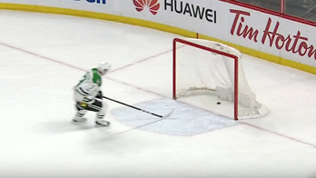 The Stars accidentally scored on their own net during a delayed penalty