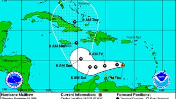 Matthew grows to hurricane strength in Caribbean