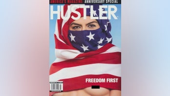 Hustler's Larry Flynt explains braless American flag hijab anniversary cover