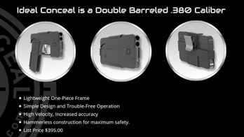 This double barreled handgun folds up to look like a smartphone