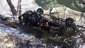 Indiana man makes desperate 911 call after his truck plunges into an icy river