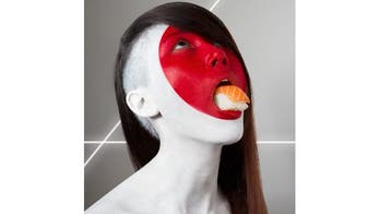 Artist photographs models painted like flags, binging on national cuisine