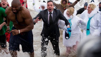 Fallon dips into Lake Michigan for a bet